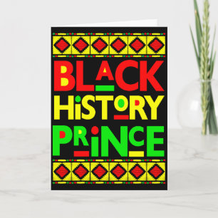 Carte Prince d'histoire noire Mélanine Garçon Fils Bruh 