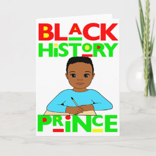 Carte Prince d'histoire noire Mélanine Garçon Fils Bruh 