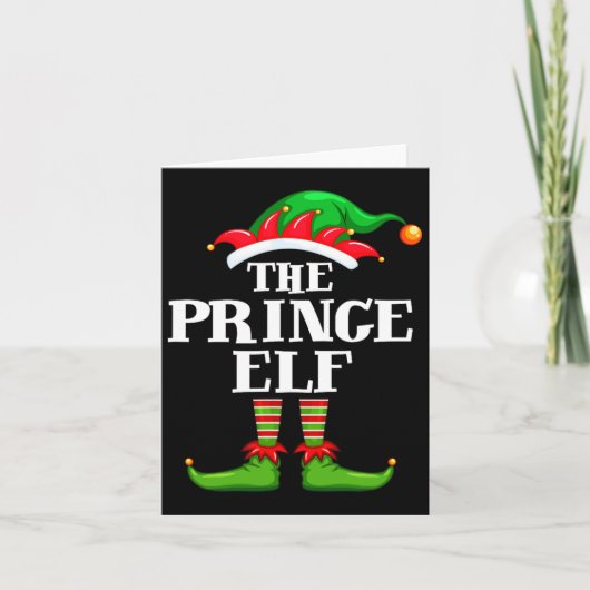 Carte Prince Elf Matching Family Group Christmas Party P (Devant)