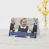 Carte Prince George - William et Kate (Fleur jaune)