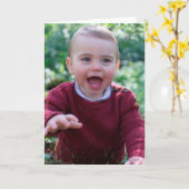 Carte Prince Louis célèbre le ęr anniversaire (Fleur jaune)