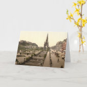 Carte Princes Street, le château et Scott Monument (Fleur jaune)