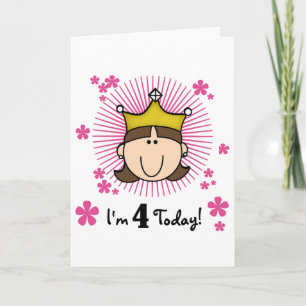 Carte Princess 4th Birthday Tshirts et cadeaux