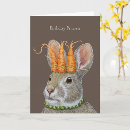 Carte Princess Birthday (Fleur jaune)