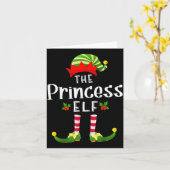 Carte Princess Christmas Elf Matching Pajama X-mas Party (Fleur jaune)