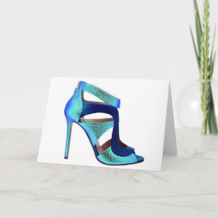 Carte Princess Cinderella Blue Chaussures Citation Card