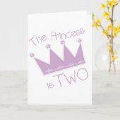 Carte Princess Crown 2e anniversaire Tshirts et cadeaux (Fleur jaune)