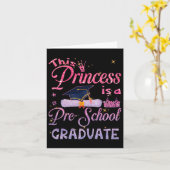 Carte Princess Est Un Pré-Diplômé Pré K (Fleur jaune)