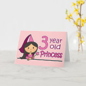 Carte Princesse Âge 3 (Fleur jaune)