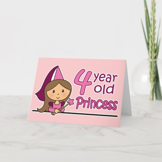 Carte Princesse Âge 4 (Devant)