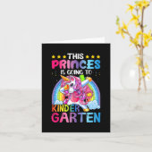 Carte Princesse Aller à la maternelle Don Retour à l'éco (Fleur jaune)