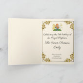 Carte Princesse Anniversaire Son Altesse Royale Nom et â (Intérieur)
