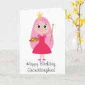 Carte Princesse Artist Granddaughter d'anniversaire (Fleur jaune)