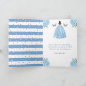Carte Princesse aux Cheveux Roux Robe Bleue Anniversaire (Intérieur)
