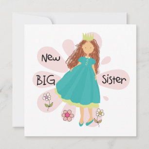 Carte Princesse Big Soeur Cheveux Brown