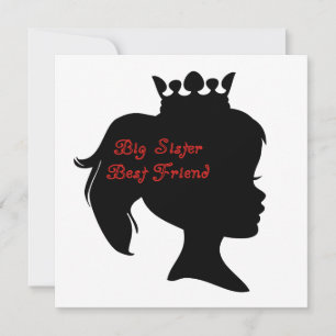 Carte Princesse Big Soeur Meilleur Ami