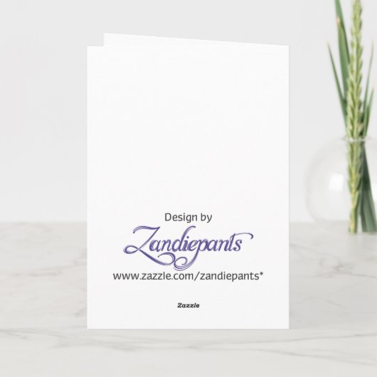 Carte Princesse d'Anniversaire -Blanc- (Dos)