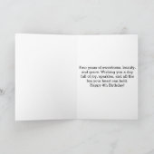 Carte Princesse de cygne rose et or 4e anniversaire (Intérieur)