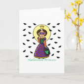 Carte Princesse de Halloween (Fleur jaune)