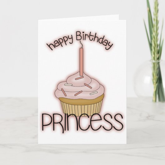 Carte Princesse de joyeux anniversaire (Devant)