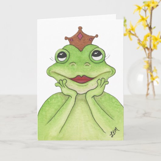 Carte Princesse de la grenouille (Fleur jaune)