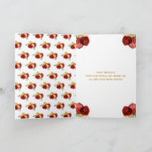 Carte Princesse de la peau foncée Rouge Joyeux anniversa (Intérieur)