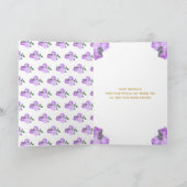 Carte Princesse de la peau foncée violet Joyeux annivers (Intérieur)