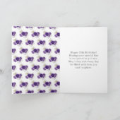 Carte Princesse en Robe violette Anniversaire Quinceaner (Intérieur)
