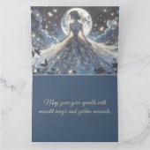 Carte Princesse Fée au Clair de Lune Robe Céleste (Intérieur)
