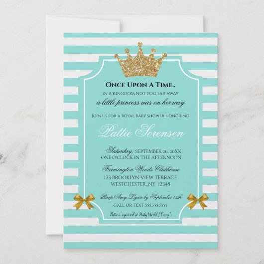 Carte Princesse Glam Baby Sprinkle Brunch Shower Party (Devant)