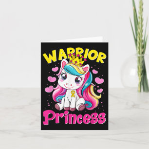 Carte Princesse guerrière Unicorn Filles Enfance Cancer