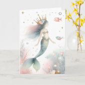 Carte Princesse Petite Sirène (Fleur jaune)