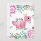 Carte Princesse Pink Dinosaur Peony Ne pas dire bébé (Dos)