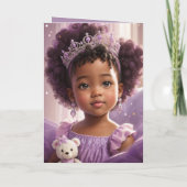 Carte Princesse Pourpre Ethnique Élégante (Dos)