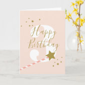 Carte Princesse Rose 3 ans Joyeux anniversaire (Fleur jaune)