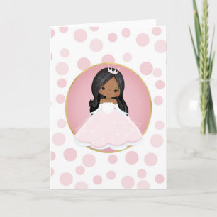 Carte Princesse Rose Afro-Américaine