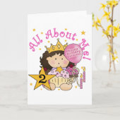 Carte Princesse Tout sur moi 2e anniversaire (Fleur jaune)