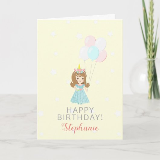 Carte Princesse Unicorn (Devant)