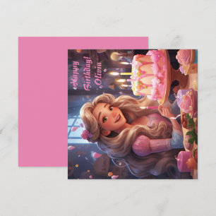 Carte Princesses personnalisées Anniversaire