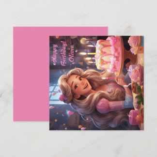 Carte Princesses personnalisées Anniversaire
