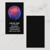 Carte principale ouverte de cerveau de psychologue (Devant / Derrière)