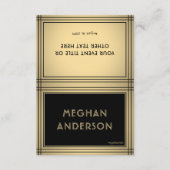Carte Printable Place Card - Classic Black & Gold Border (Devant)
