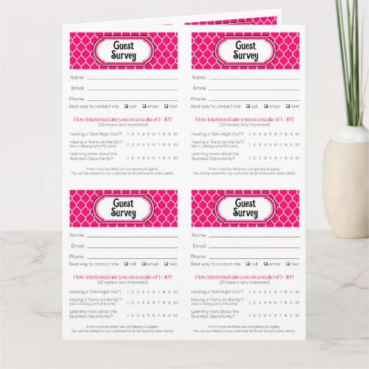 Carte Printable Vendor Slips – Editable Instant Download (Devant)