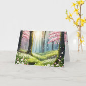 Carte Printemps Dans La Forêt Anniversaire (Fleur jaune)