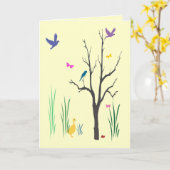 Carte Printemps de la pensée de vous (Fleur jaune)