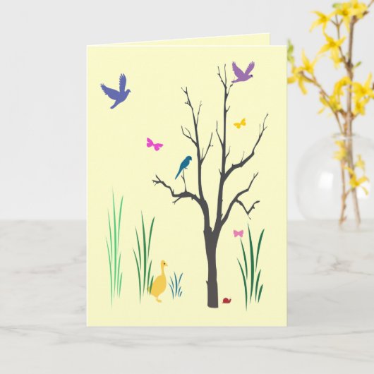 Carte Printemps de la pensée de vous (Fleur jaune)