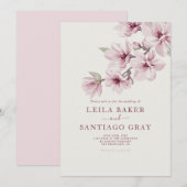 Carte Printemps Fleur De Cerisier Le Mariage De L'Invita (Devant / Derrière)