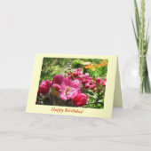 Carte Printemps fleuris Anniversaire (Devant)