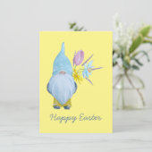 Carte Printemps Gnome Joyeux Pâques (Debout devant)