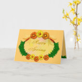 Carte Printemps heureux (Fleur jaune)